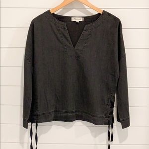Madewell Black Denim Top